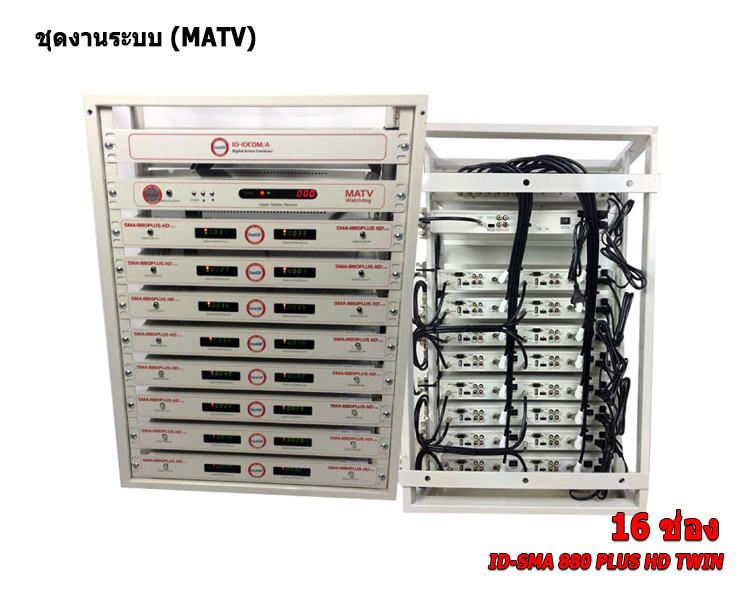 ชุดงานระบบ MATV 16 ช่อง IDEASAT ID-SMA 880 PLUS HD TWIN